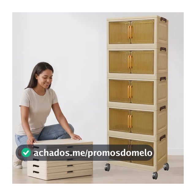Organizador Multiuso 5 Gavetas Rodinhas 50cm Largura