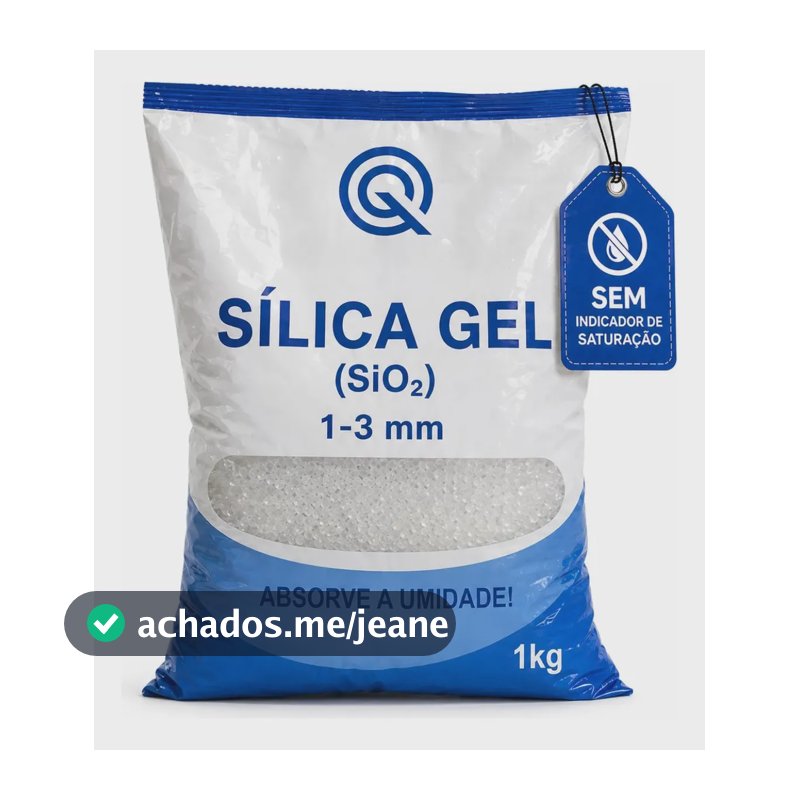 Silica em Gel Branca 1 a 3 Milimetros Desumidificante Dessecante Flores Armarios Gavetas Filamento 3D Valin Brasil
