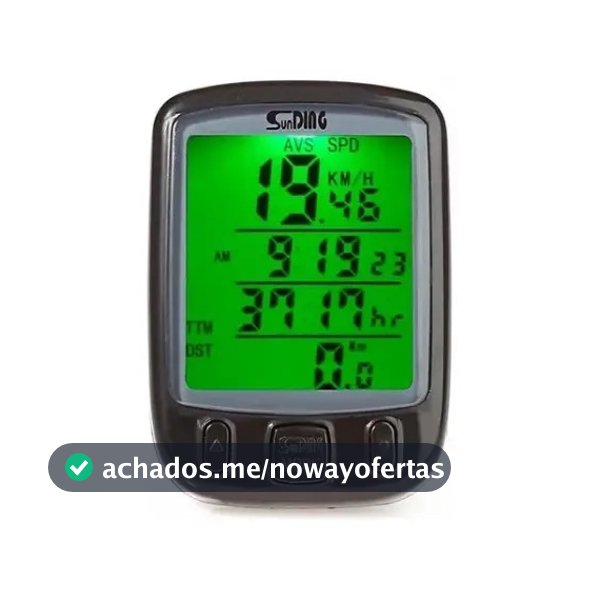 Velocímetro Digital Bike com Fio Sunding SD-563A Preto LCD