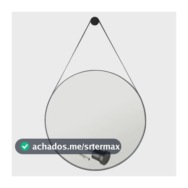 Espelho Para Banheiro Decorativo Redondo 60cm Com Suporte