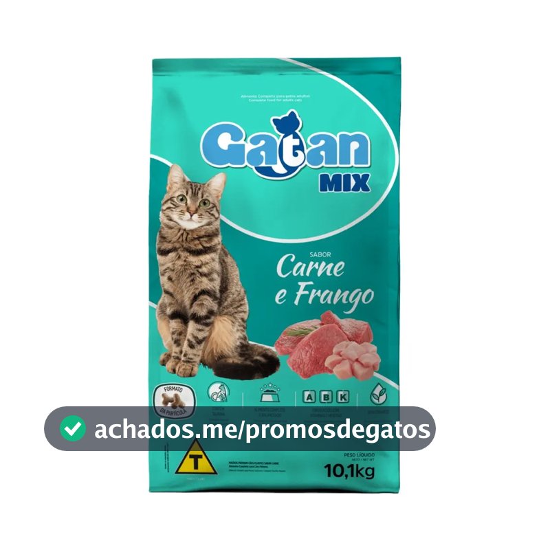Gatan Mix Carne e Frango Gato Adulto Seca 10,1kg