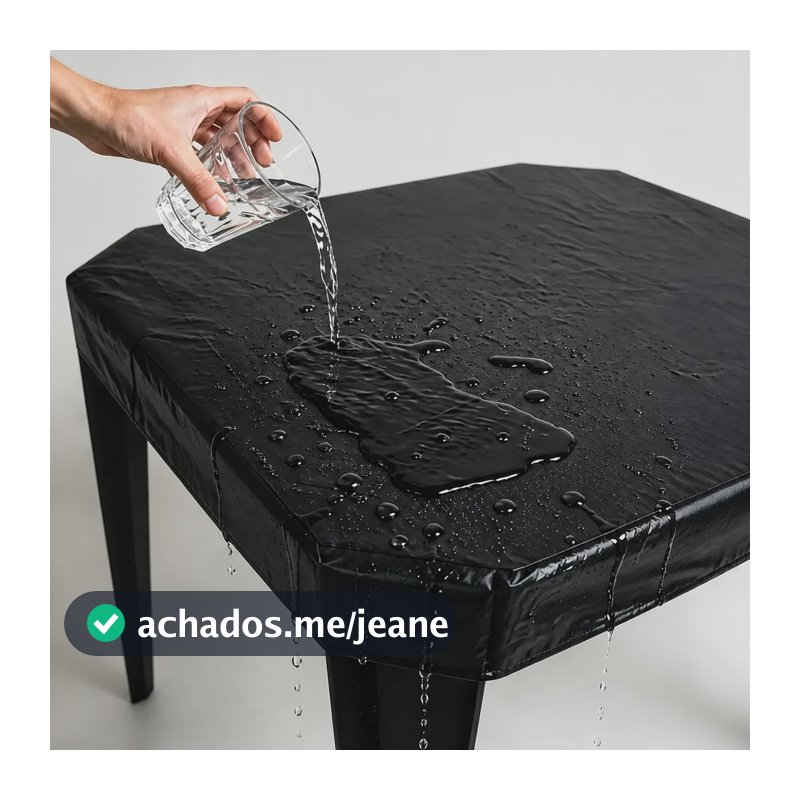 10 Capas Para Mesa Plástico/bar E Restaurante Hambúrgueria Preto Liso