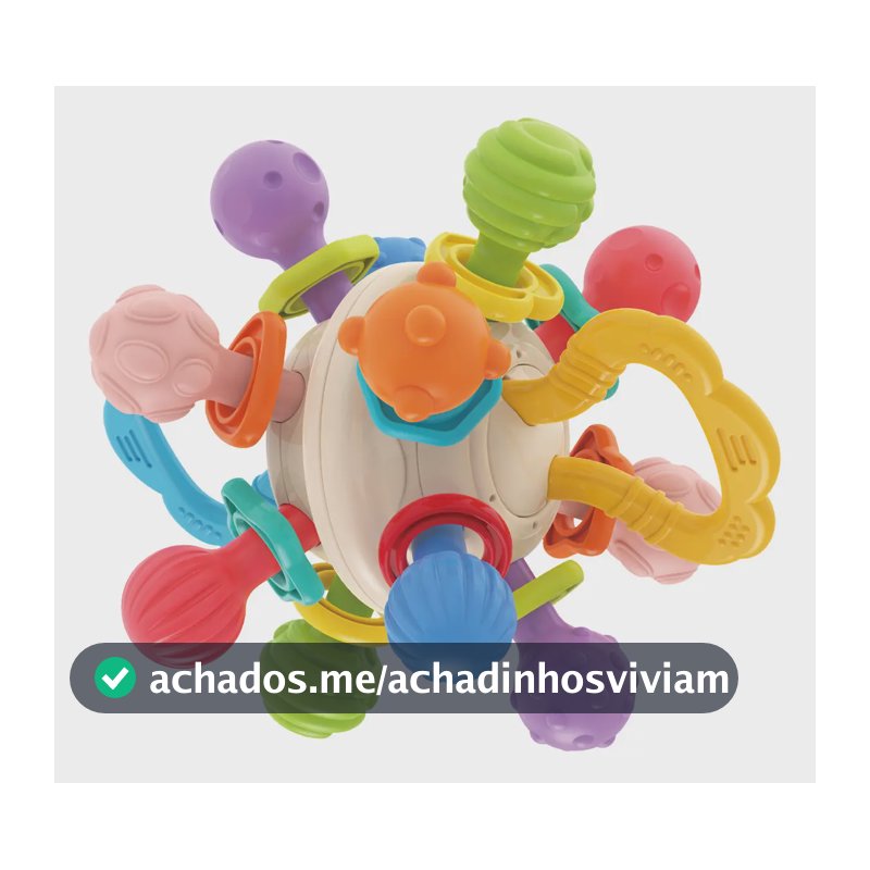 Mordedor Chocalho Bebê Bola Sensorial Massageador Maxi Baby