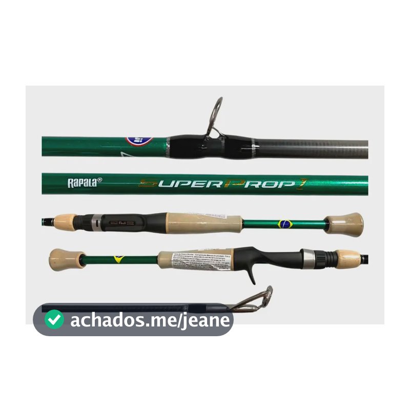 Vara Rapala Super Prop Fibra de Carbono 1,73m Carretilha 20-40lbs