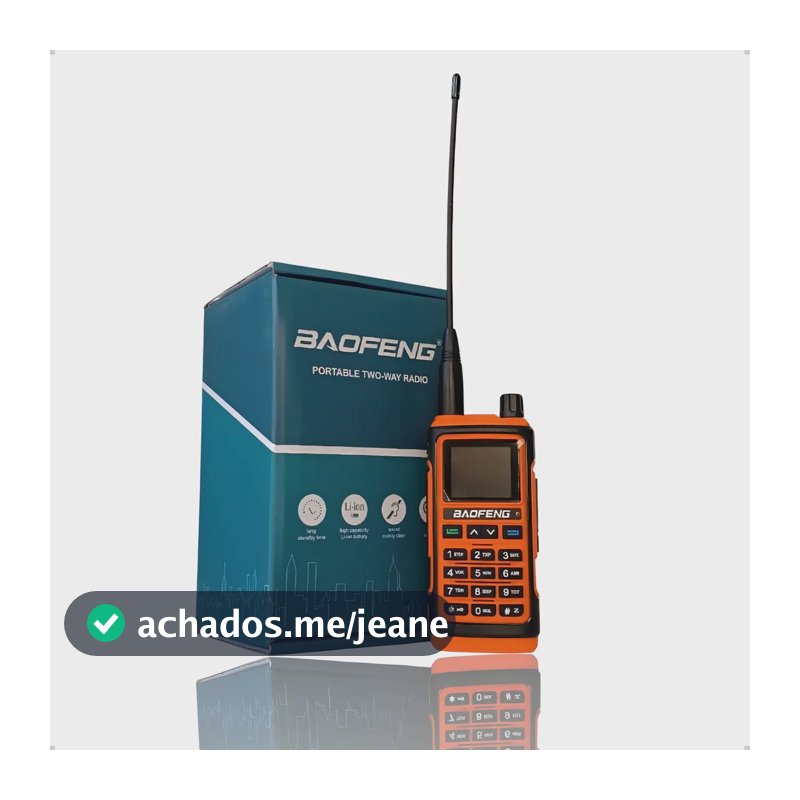 Radio Amador Comunicador Baofeng Uv17 Uhf Vhf Am Fm Aviação Bandas De Freqüência Vhf Uhf Fm Cor Laranja