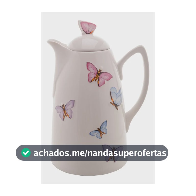 Garrafa Térmica Wolff Borboletas De Porcelana
