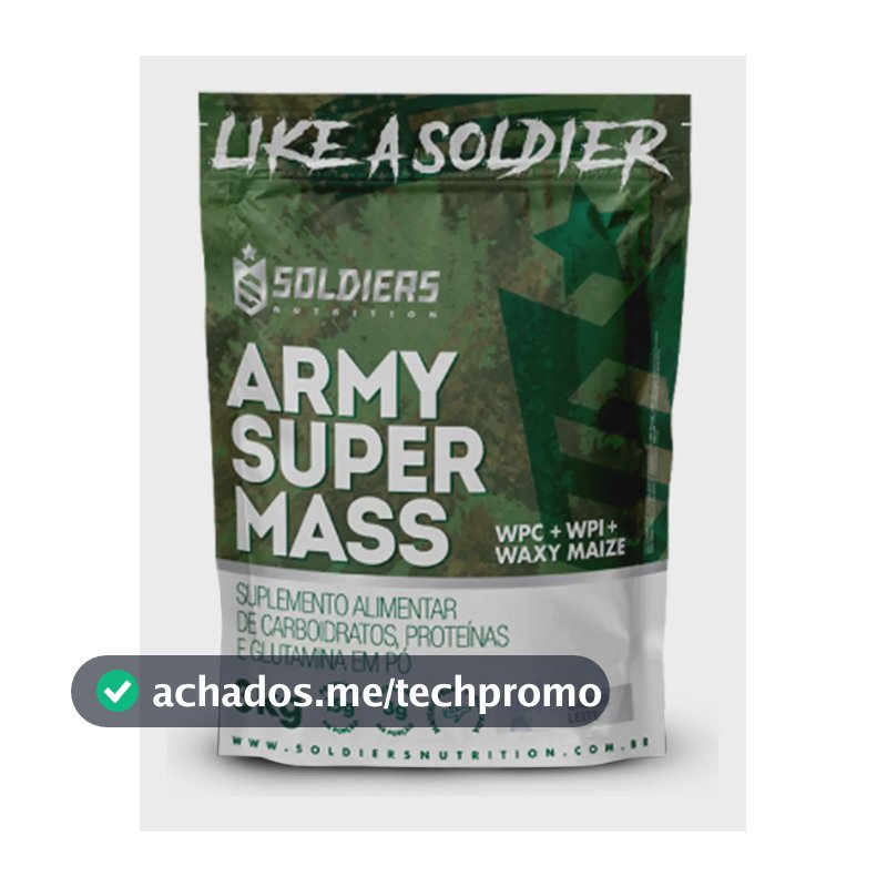 Whey Hipercalórico Army Super Mass 3kg 100% Puro - Soldiers Nutrition