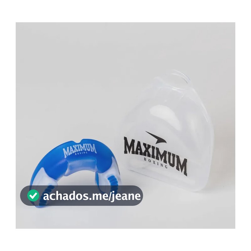 Protetor Bucal Azul Maximum Sem Sabor Treinos Mais Seguros