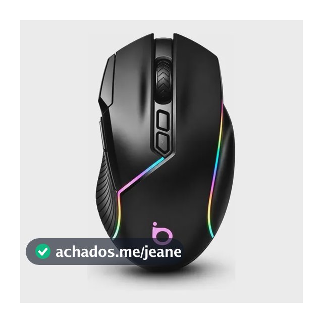 Mouse Gamer Sem Fio BASIKE RGB Recarregável Tri-Modos 2.4G Bluetooth 5.1 USB-C 12800 DPI 9 Botões 260h para Mac/PC