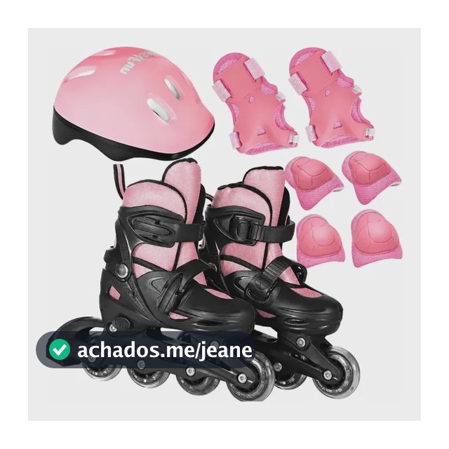Patins Roller Justfun Ajustável Infantil 4 Rodas Com Freios