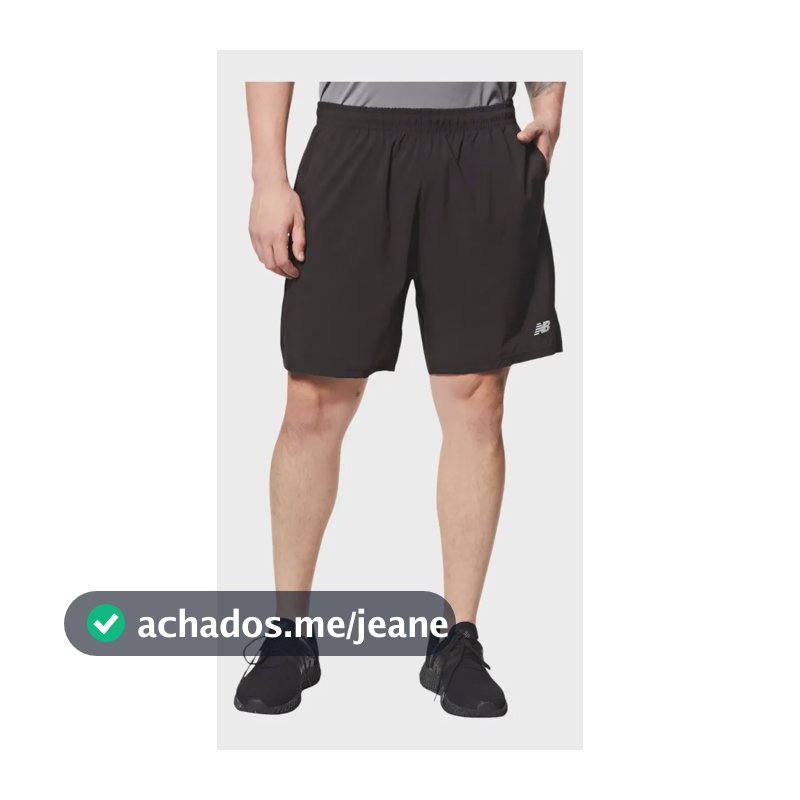 Bermuda Masculina Sport Essentials 7 New Balance Preto Liso M