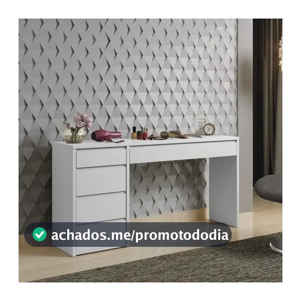 Escrivaninha 5 Gavetas Berlim Yescasa 136x81x45cm Branco