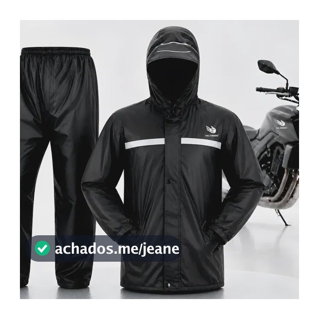 Conjunto Capa De Chuva Impermeável Para Motoqueiro Reforçada