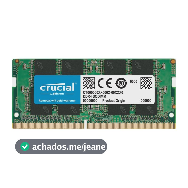Memoria Ram color verde 8gb 1 ddr4 3200mhz crucial ct8g4sfra32a
