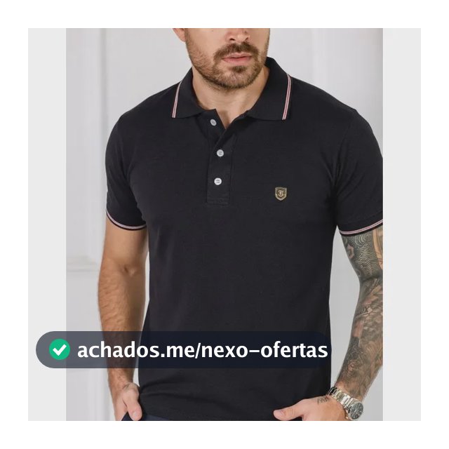 Camisa Polo Masculina Casual Slim Algodão