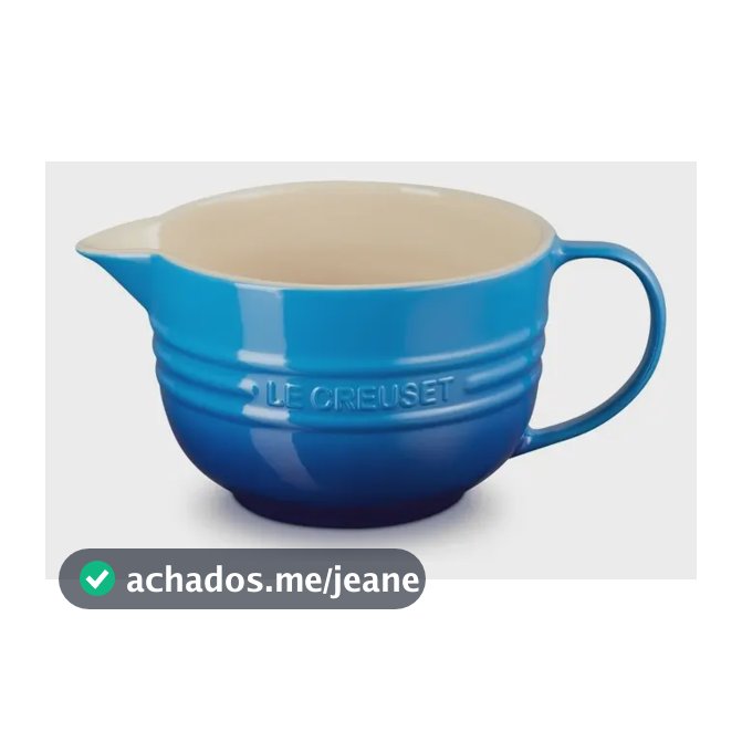 BOWL DE PREPARO LE CREUSET EM CERÂMICA 2L 18.3CM COM ALÇA EM CERÂMICA AZURE BLUE