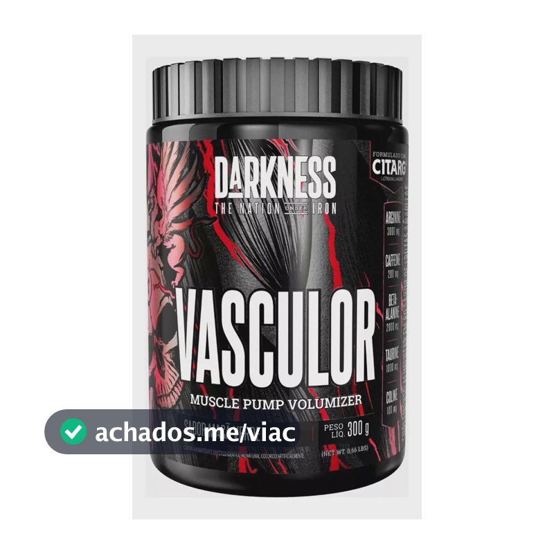 Suplemento Pó Darkness Nutricional/esportivo Pré Treino Beta-alanina Vasculor Muscle Pump Volumizer 300g Maçã Verde