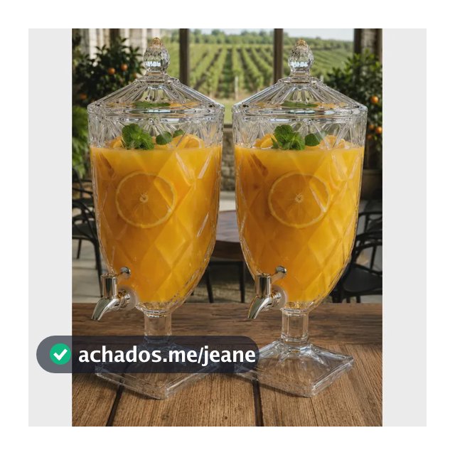 Kit 2 Suqueira Acrílico 4,5l Cristal Super Oferta Imperdível Cristal