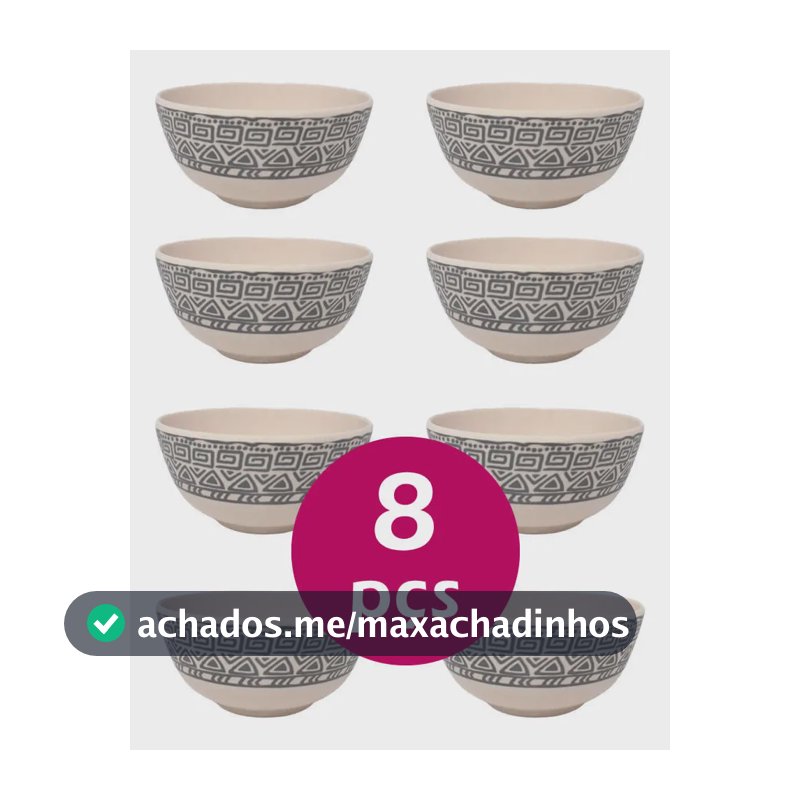 Kit 8un Tigela Bowl Cumbuca Ecológico 300ml Sopa Caldo