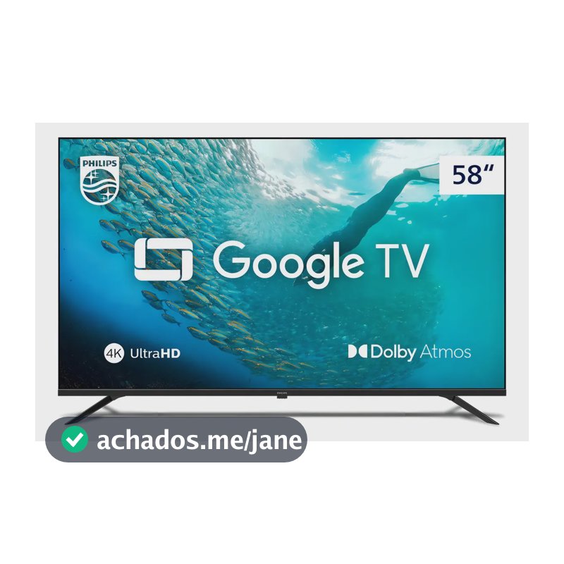 Smart Tv 4k Uhd Led 58 Philips Pug7019 Wi-fi Google Tv 3 Hd