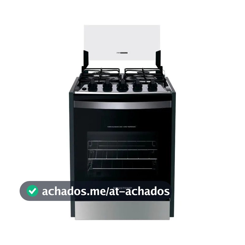 Fogão De Embutir Brastemp 4 Bocas, Chama Dupla Byo4ebr Cor Inox Bivolt