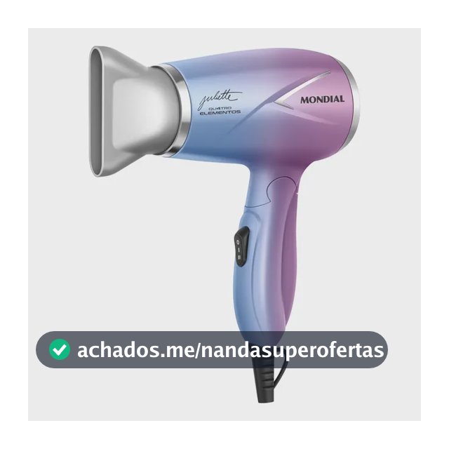 Secador de Cabelo By Juliette Mondial 1200W - SCT-JU-03