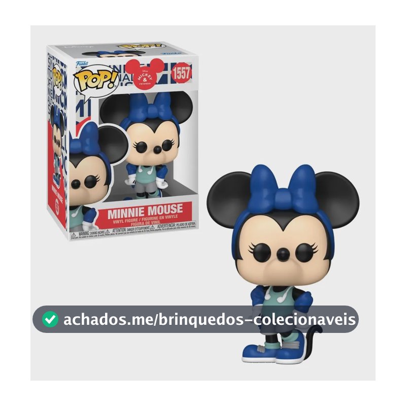 Boneco Funko Pop! Disney Vida Real Minnie Roupa De Corrida