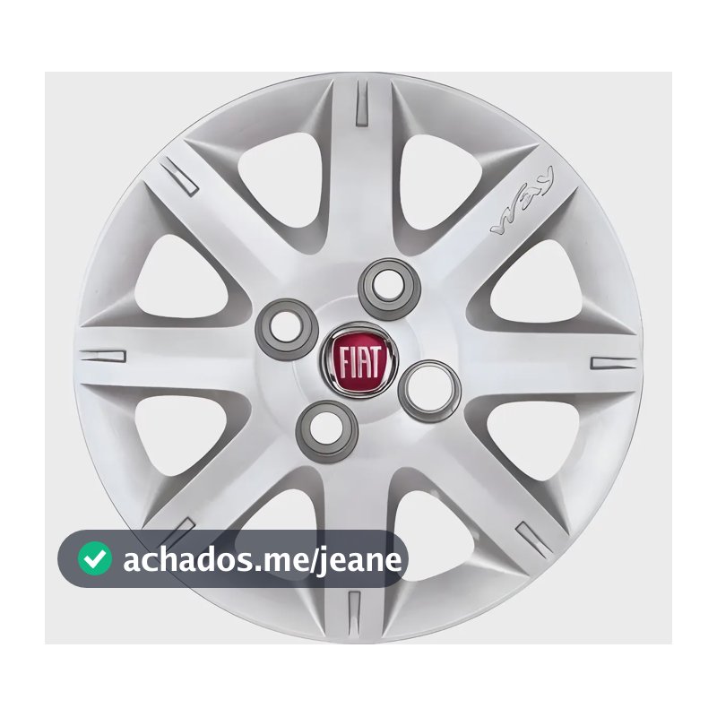 Jogo Calota Aro 13 Fiat Uno Way Economy Com Emblemas Prateado