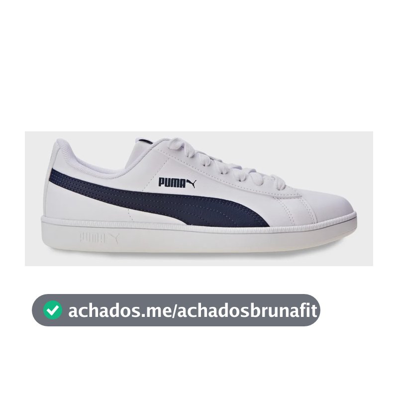 Tênis Casual Masculino E Feminino Up Puma Branco Azul-escuro Geométrico 38 Br