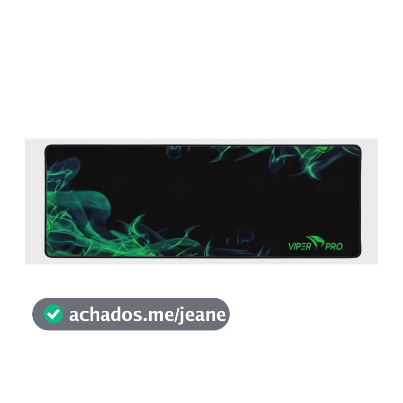 Mouse Pad Gamer Extra Grande Viper Pro Python 900x300mm Para Melhor Desempenho Preto E Verde Preto E Verde