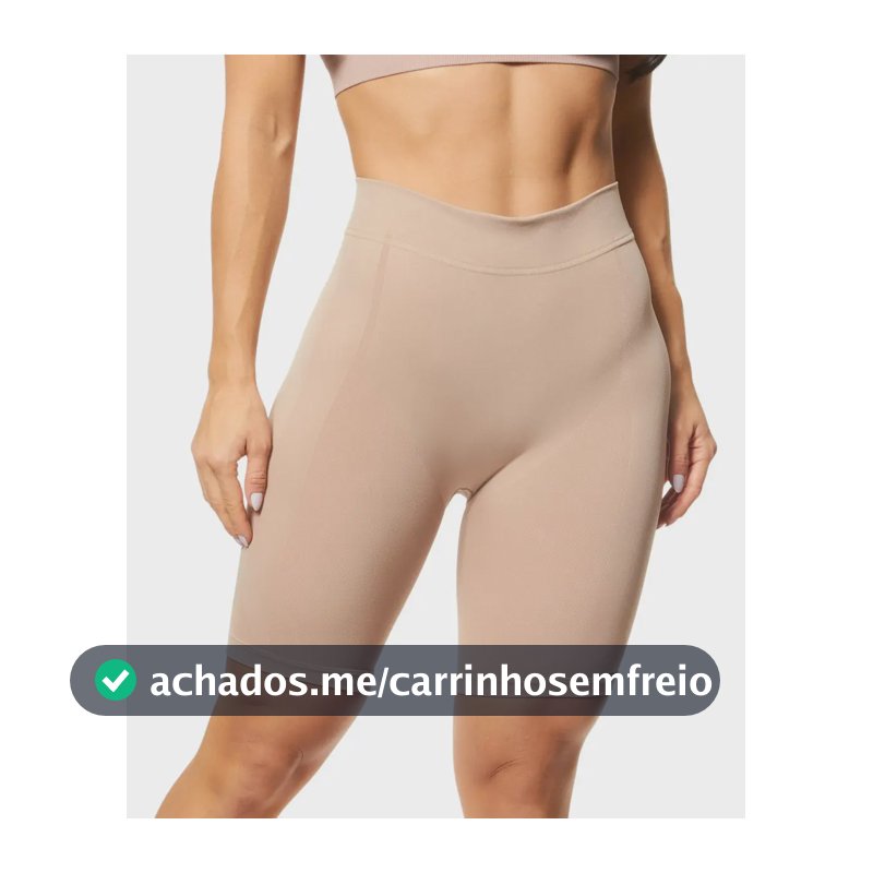 Cinta Feminina Bermuda Modeladora Cintura Média Lift Plié Cor Base Tamanho G