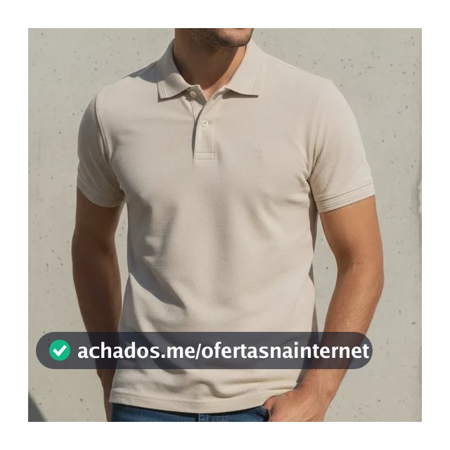 Polo Piquet Lisa Premium Polo Wear Bege Claro Piquet Liso Gg