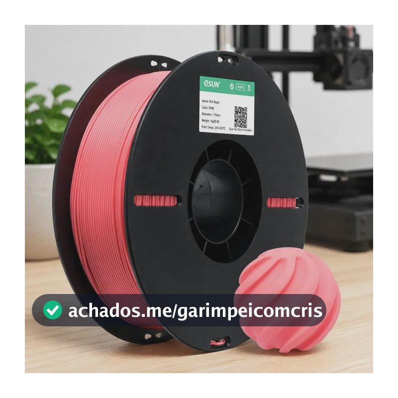 Filamento Pla Basic Esun Rosa Para Impressora 3d 1 Kg - Pink