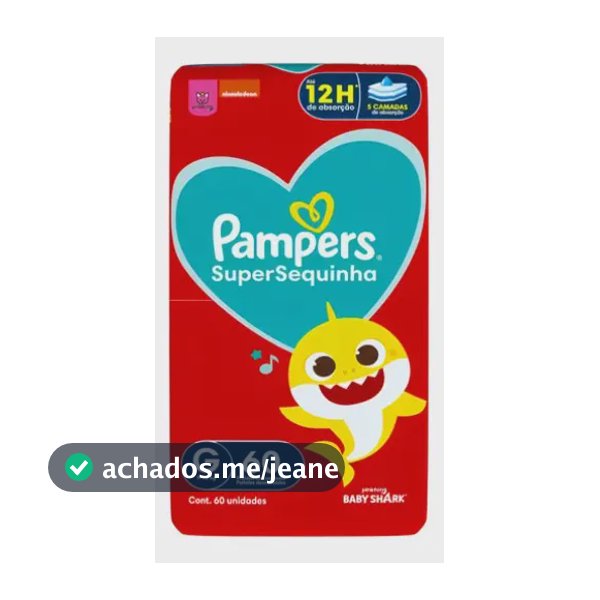 Fralda Descartável Pampers Supersequinha G Pacote 60 Unid Gênero Sem gênero