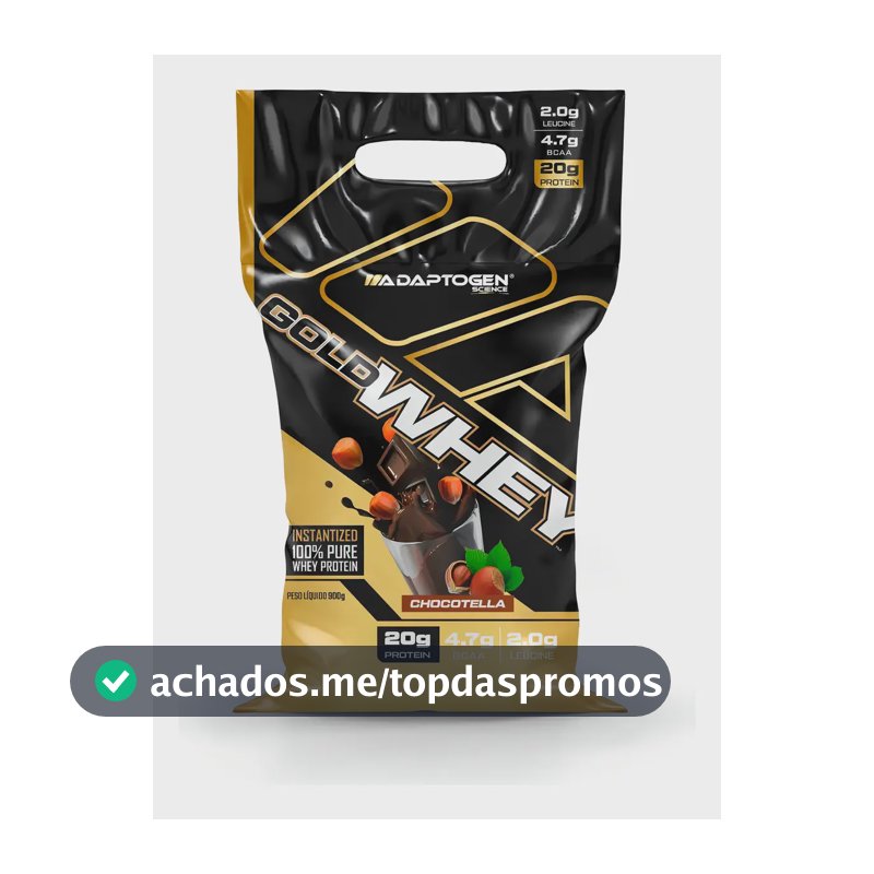 Gold Whey 100% Whey Protein 900g Sabor Chocotella Adaptogen Sabor Chocotela