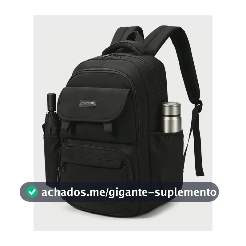 Mochila Reforçada E Impermeável Para Viagem Mochila Preto Liso