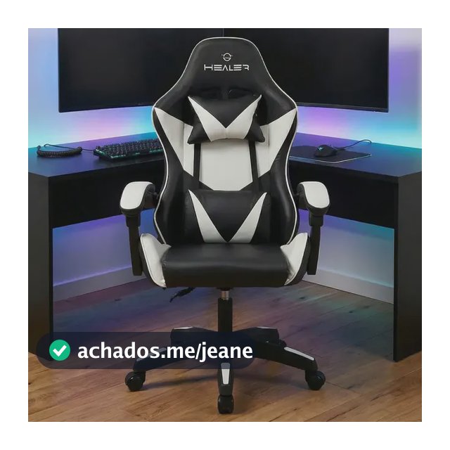 Cadeira Gamer Lancer Preta e Branca Healer