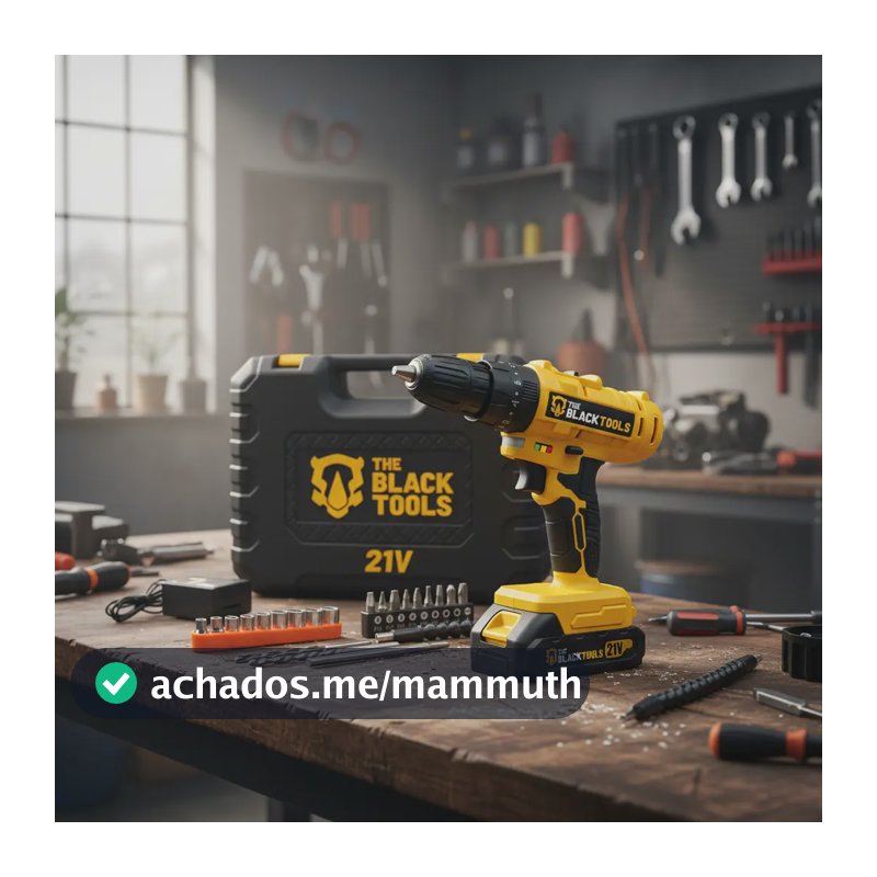 Parafusadeira Furadeira Impacto 2 Baterias 21v Maleta Kit