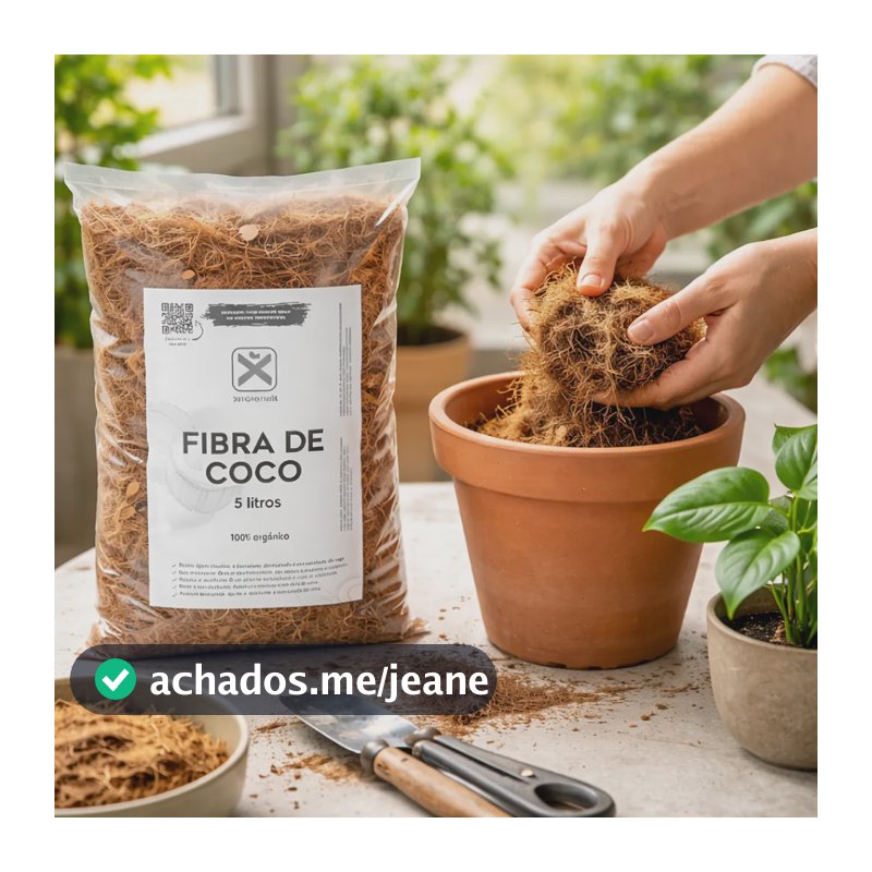 Fibra De Coco Natural Tratada Premium 100% Orgânica