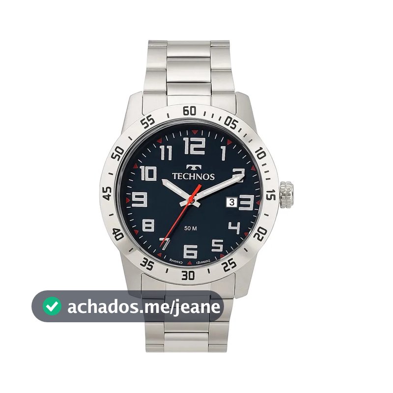 Relógio Technos Masculino Analógico Prateado 2115myi/1a Prateado