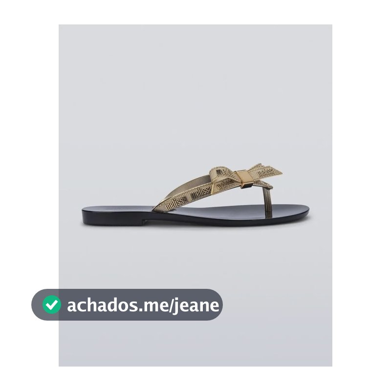 Chinelo Feminino Melissa Harmonic M-lover Chrome Preto 36