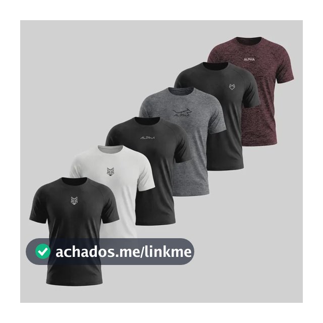 Kit 6 Camisetas Mais Procuradas Alpha