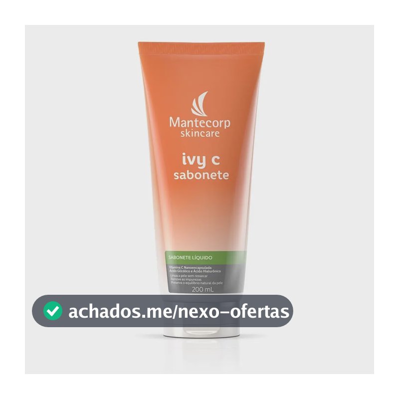 Sabonete Líquido Facial Ivy C 200ml Mantecorp Skincare Todo Tipo De Pele Dia/noite