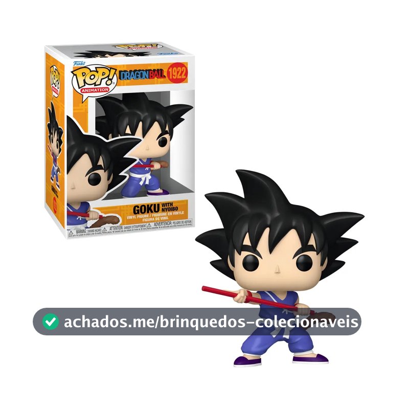 Boneco Funko Pop Goku com Nyoibou 12cm Dragon Ball Z Colecionável