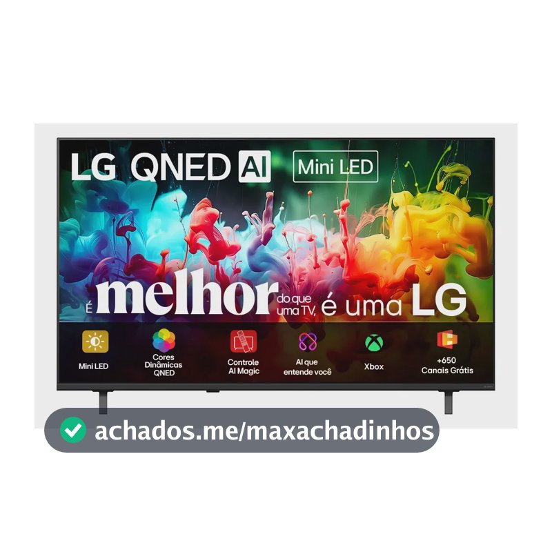 Smart TV 4K 55" LG QNED Mini LED AI QNED70 2026 Processador α7 Ger9 HDR10 Xbox Bluetooth Wi-Fi AI Search Google Gemini Integrados webOS 26 - 55QNED70BSA