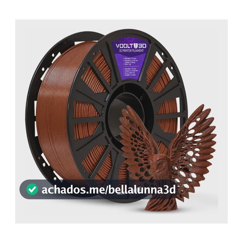 Filamento Petg Hf Marrom 1kg Imprimir Peças 3d Fab