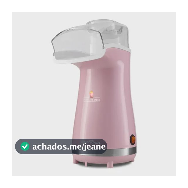 Pipoqueira Elétrica Britânia Poplite Inox 1.200 Watts Cor Rosa