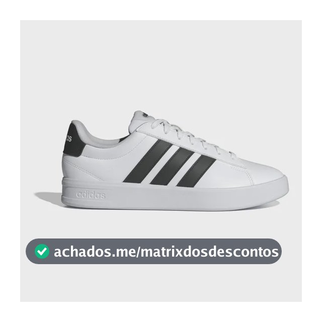 Tênis Masculino Grand Court 3.0 adidas Ftwwht/cblack/ftwwht Liso 41 Br