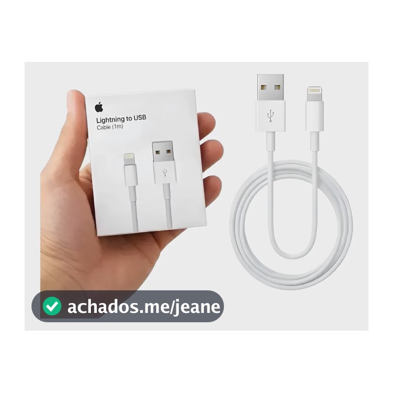 Cabo Carregador iPhone Original Lightning Usb 1m Apple Nf-e Branco