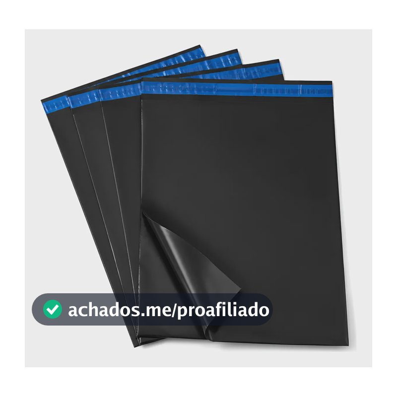 250un Saco De Envio Envelope Ecommerce Segurança 32x40 Preto Preto